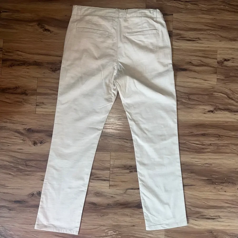 Cat & Jack Cream Khaki Chino Pants Casual Straight Leg Trousers Size 16
